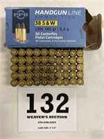 PPU 38 S&W Ammo. - 32 loaded , 18 brass only