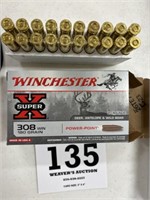 Full box Winchester 308 Power Point 180 gr