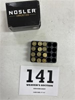 12 Rounds blazer 9mm FMJ in Nosler Box