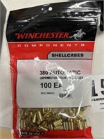 New Winchester 380 auto brass 100 count
