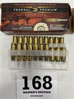 3 loaded 17 brass 6.5 Grendel ammo