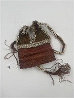 Woven Native Island Pouch With Shell