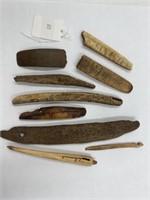9 Misc. Native Alaskan Antique Tools