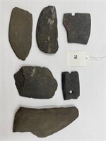 6 Native American Slate Blades And Points