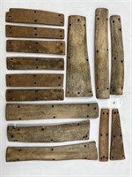 14 Antique Native Alaskan Slat Armor Pieces