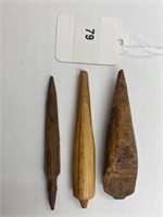 3 Native Alaskan Antique Harpoon Parts