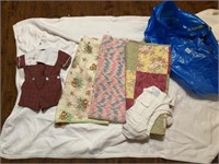 2T  vintage romper and 3 baby blankets