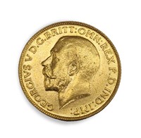 1925 Gold British Half Sovereign Coin