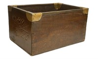 Antique Wooden Shipping Crate/Brass Corners