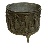 19th Century French Embossed Metal Planter