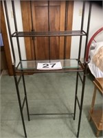 Metal rack - 3 shelves and glass - 69"H x 26"W x