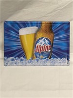 Tin picture plaque - Alpine Lager -WB