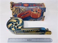 Antique Child’s Metal Toy "Spot Shot" in org. box