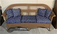 Old Antique Wicker Couch w/Nice Cane Bottom