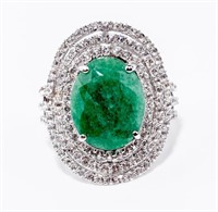 Jewelry Sterling Silver Green Beryl Ring