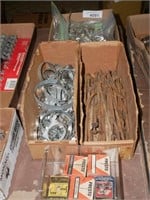 Assorted Screws, Nails & Clamps