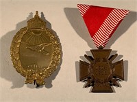 2 WW1 Medal & Badge German Aviator's