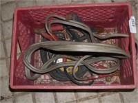Jumper Cables in Carnation Plastic Crate