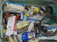 Tote of Electrical Supplies