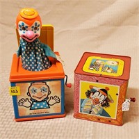 Tin Mattel JackintheBox & Plastic JackintheBox