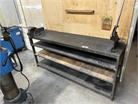 Steel Framed 4 Tiered Bench with Set Manual Shears