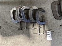 5 Clips Approx 100mm G Clamps