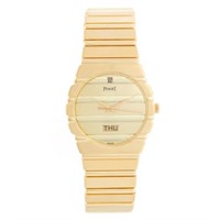 Piaget Polo Yellow Gold Watch with Day & Date Men'