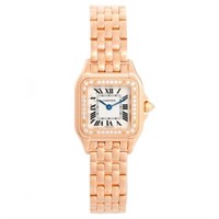 Cartier Rose Gold Small Panther With Diamonds Ladi