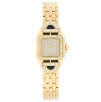 Cartier Panther Ladies 18k Yellow Gold Diamond Wat