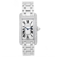 Cartier Tank Americaine (or American) Ladies White