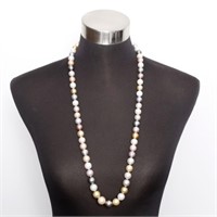 South Sea Multicolor Pearl Necklace with Diamond C