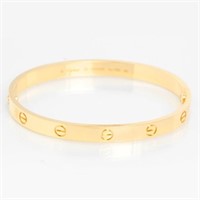 Cartier Love Bracelet 18k Yellow Gold Size 17 with