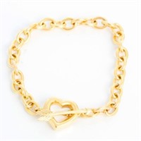 Tiffany & Co. Arrow Heart Toggle Link Yellow Gold