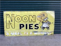 Original Noon Pies Tin Sign - 6 x 3