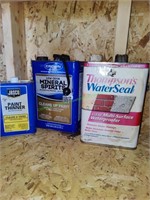 Paint Thinner, Mineral Spirits, and Water Sealer