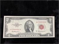 1953 UNCIRCULATED 2 DOLLAR RED SEAL NOTE