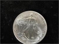 2000 UNCIRCULATED SILVER EAGLE ROUND