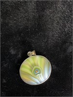 STERLING SILVER BANDED PENDANT
