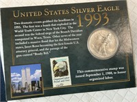 1993 SILVER EAGLE COIN AND STAMP