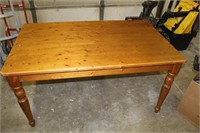 WOOD DINING ROOM TABLE 60" X 35.5"
