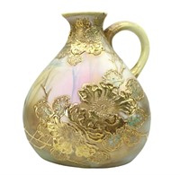 NIPPON EWER PITCHER HAND PAINTED WITH EMBOSSED