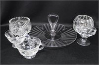 LOT OF CUT AND ETCHED CRYSTAL