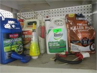 Round Up, Fire Ant Killer & Other Items on Shelf