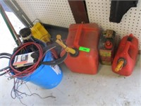 Gas Cans, Oil Pan & Funnel