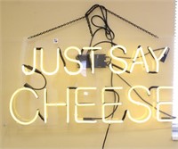 JUST SAY CHEESE NEON