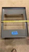 Metal 4 wheeled cart with sides 22.5” x 18.5”