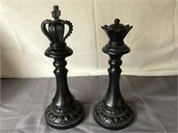 Two Large Composition Chess Pieces