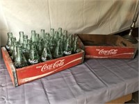 Two Coca Cola Beverage Crate with Bottles