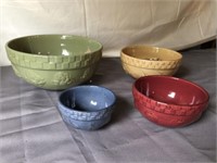 Four Imported Mixing Bowls