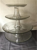 Four Pattern Glass Cake Stands